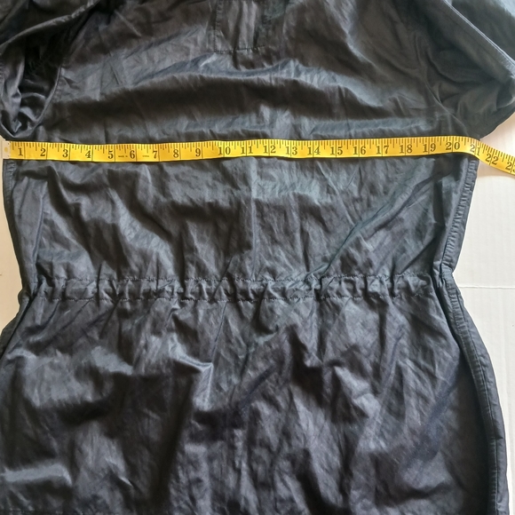 TALBOTS Jacket Women's Waxed Hooded Canvas, Sz 10 Mdnight Blue - Picture 6 of 10